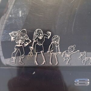 NWT Gamago Zombie Family Set of 9 Vinyl Car Stickers
